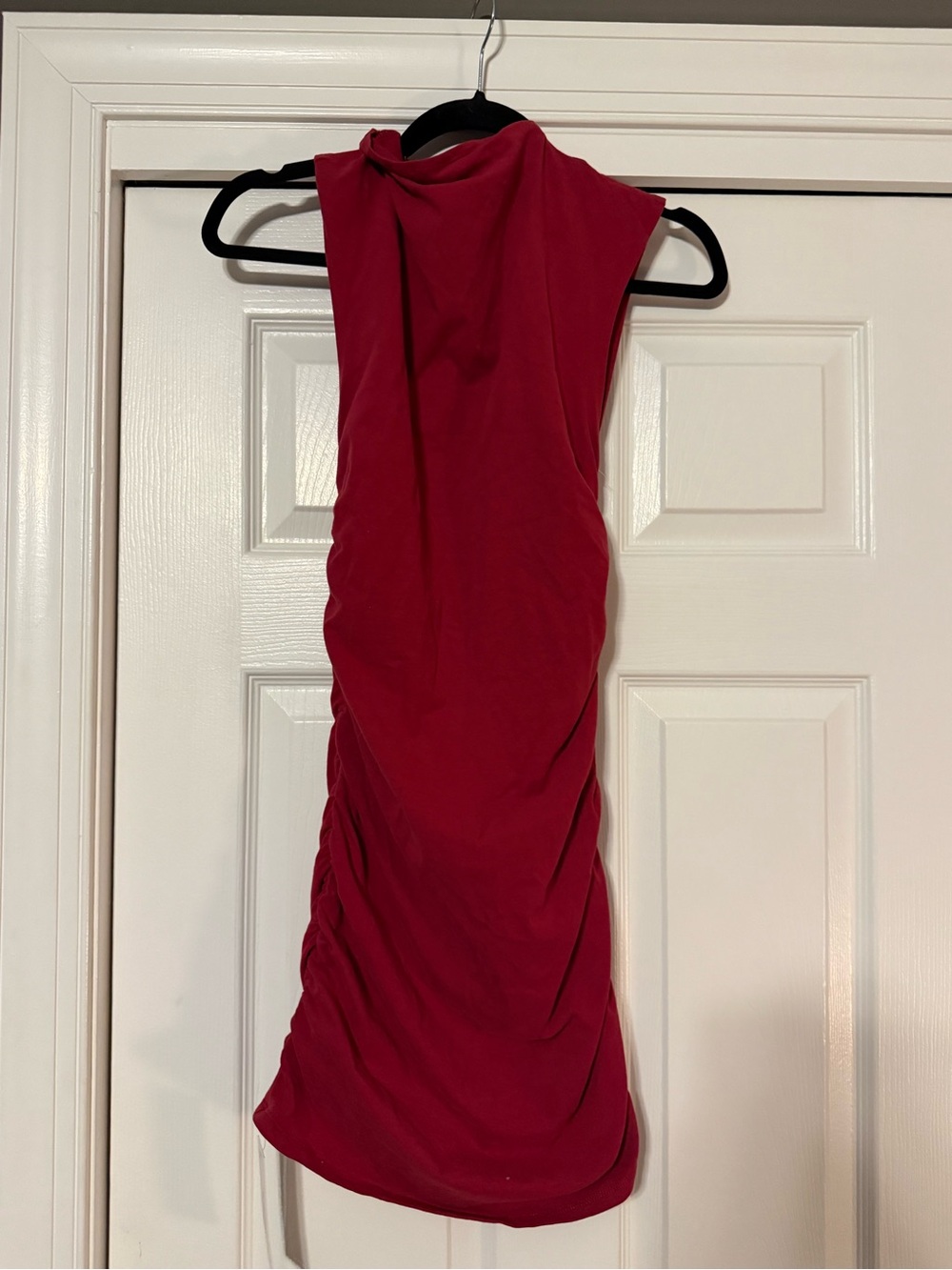 Rumored Red Ruched Bodycon Dress